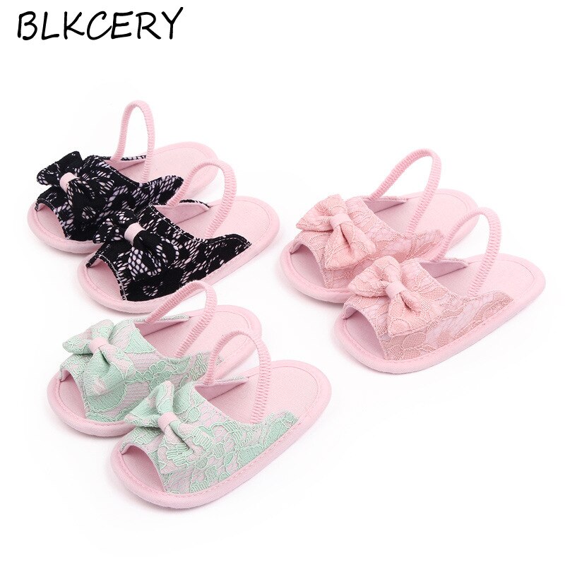 Brand Infant Baby Girl SandalsToddler Summer Shoes Newborn Bebes Sandales Soft Sole Footwear for 1 Year Cute Bow Sandalen
