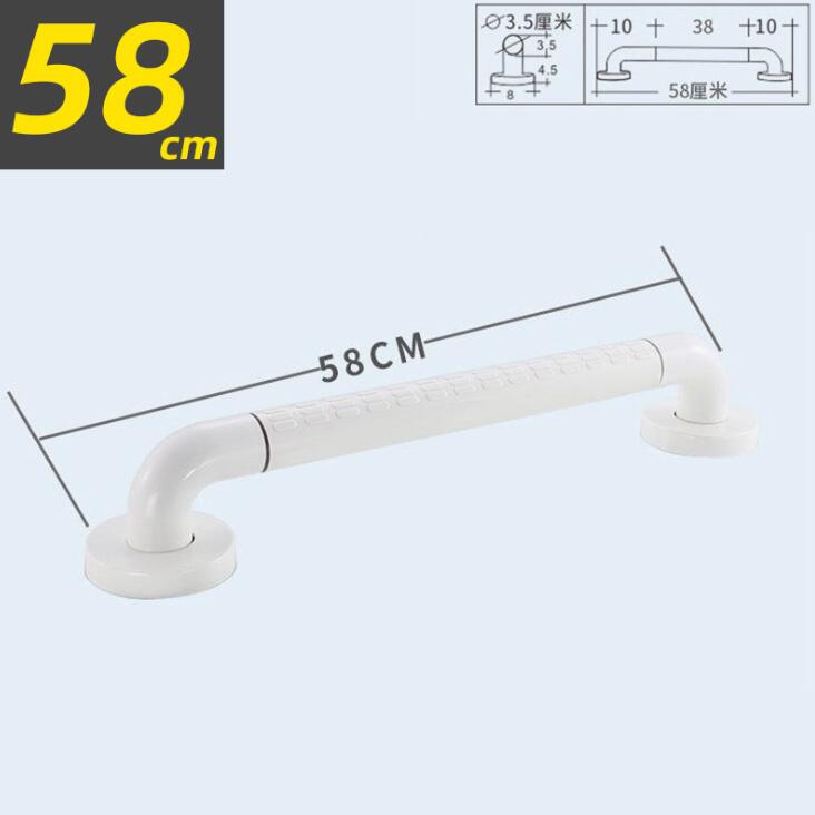 Handvaten Wall Badkamer Leuning Veiligheid Bar Wc Ouderen Leuning Grip Handvat Douche Grab Bars Wc Roestvrij SteelJM-179: white 58cm