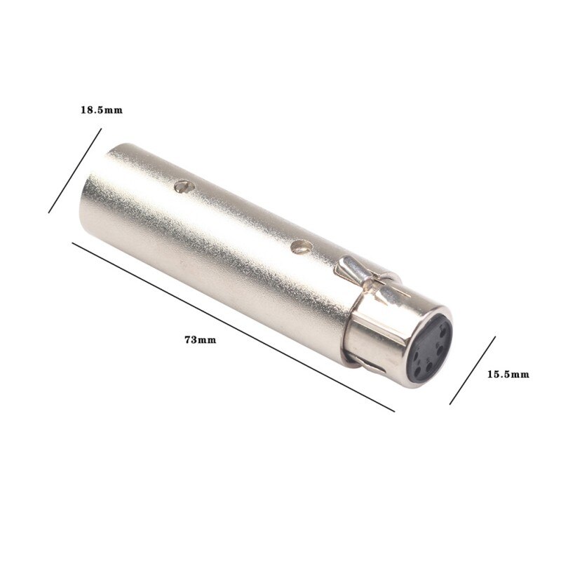 Convertisseur 3 broches XLR mâle à 5 broches XLR femelle adaptateur pour caméscope, lumière de Signal DMX