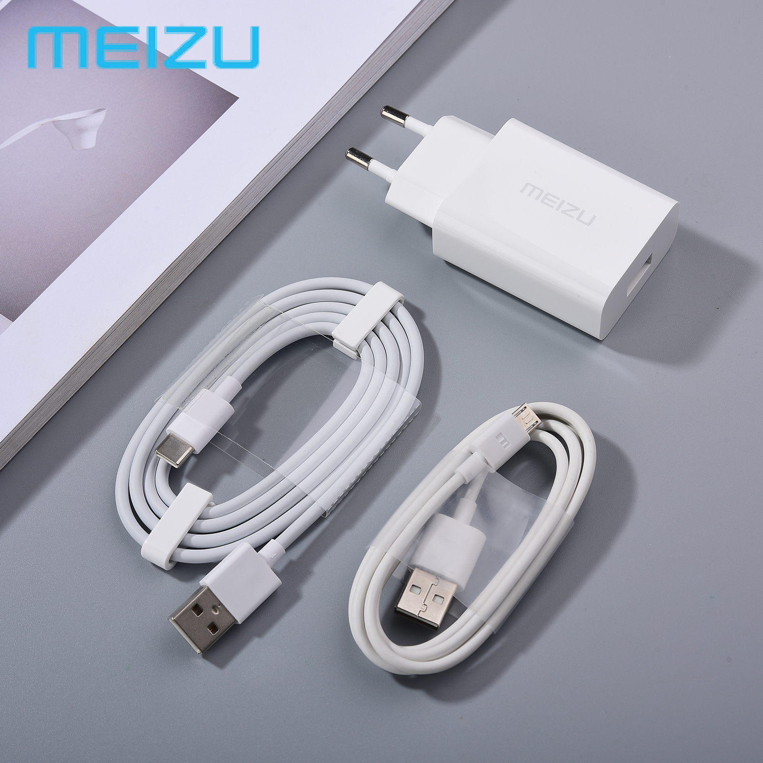 Original Meizu 12V 2A Fast Charger Quick Adapter Micro / Type C USB Cable For M5 M6 Note M5S M6S u10 u20 18 pro 17 16 t h MX 6 7