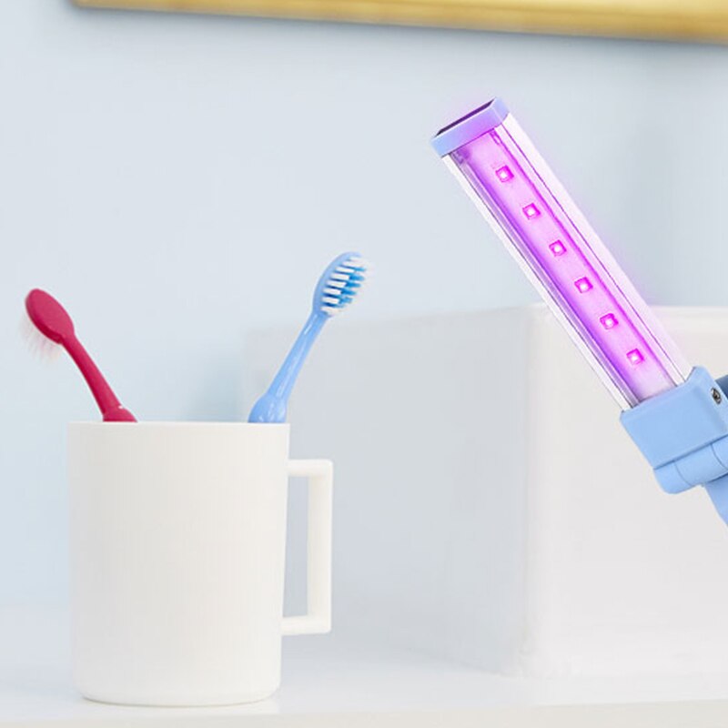 Luz UV LED lámpara ultravioleta portátil de mano carga USB para el hogar aseos limpieza FAS6
