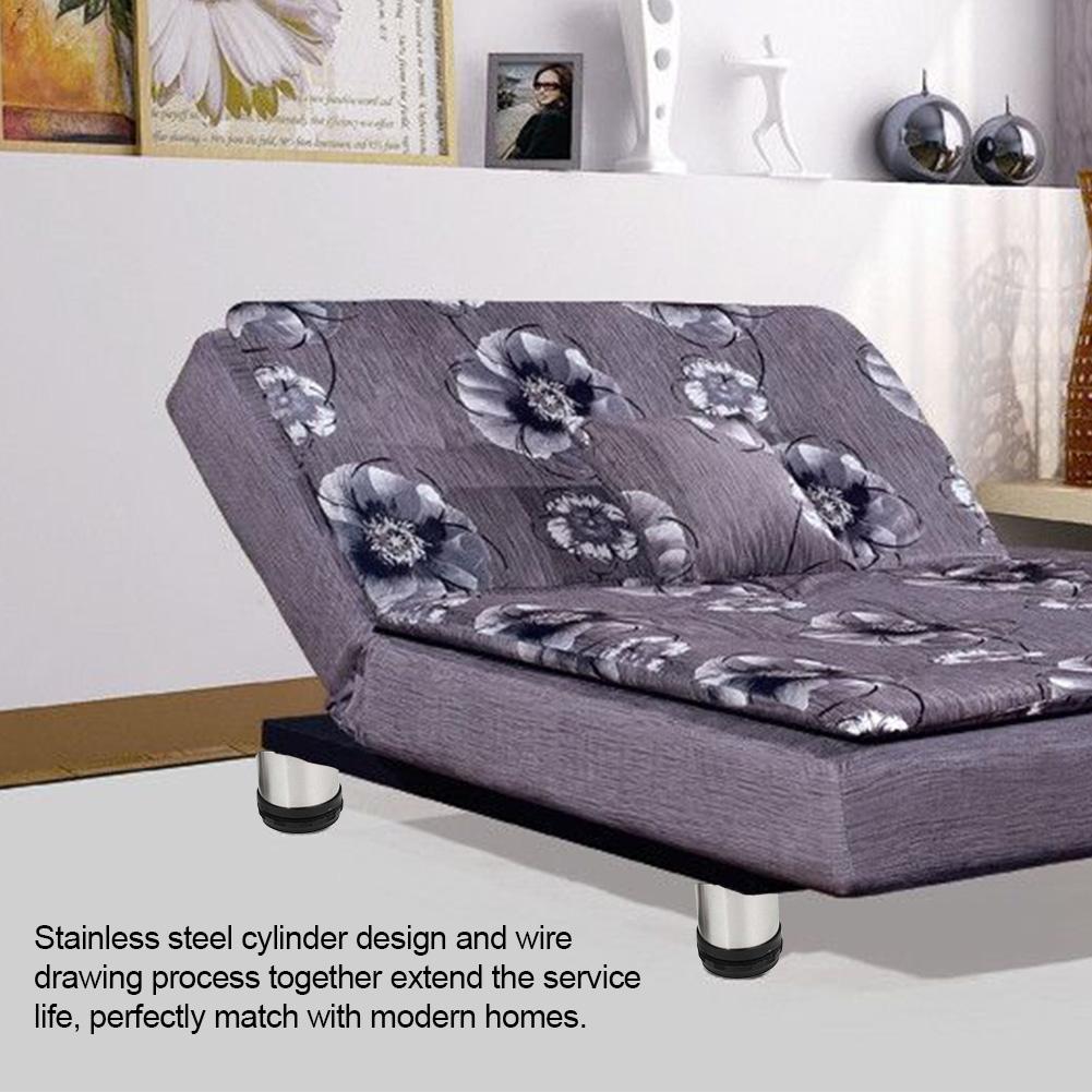 sofa łóżko nogi 4 sztuk/zestaw ze stali nierdzewnej nierdzewny piętro regulowana wysokość ochronna sofa łóżko nogi