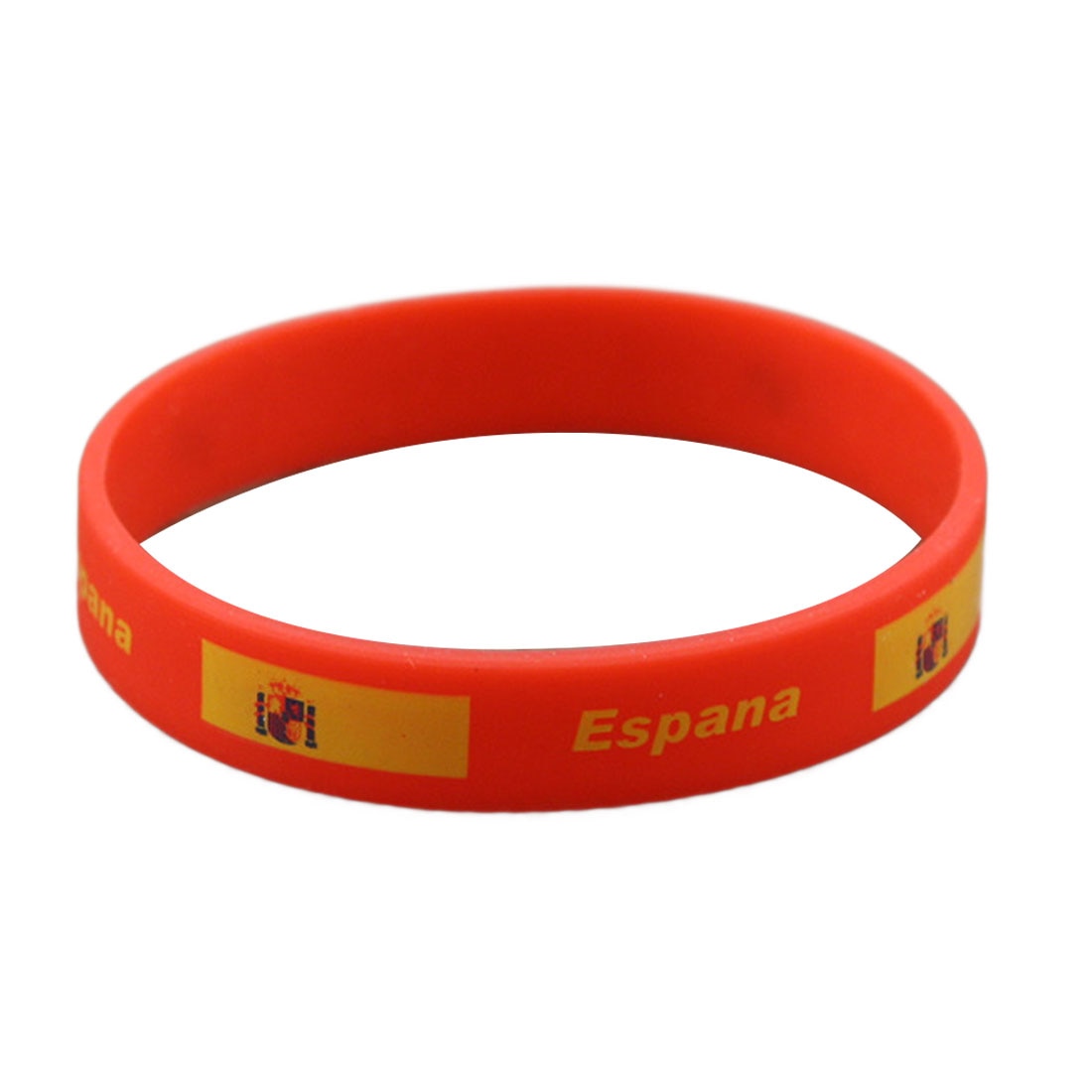 Brand 1pcs Football Fans Bracelet Soccer fan Accessories Football Silicone Bracelet Cheerleading supplies motivational: Spain