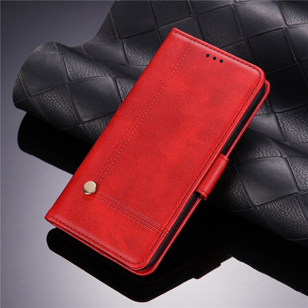 Funda abatible tipo billetera para Tecno Camon 15 Air, funda protectora de cuero para Tecno Camon 15 Air, bolsa de lujo: Tecno Camon 15 / Red