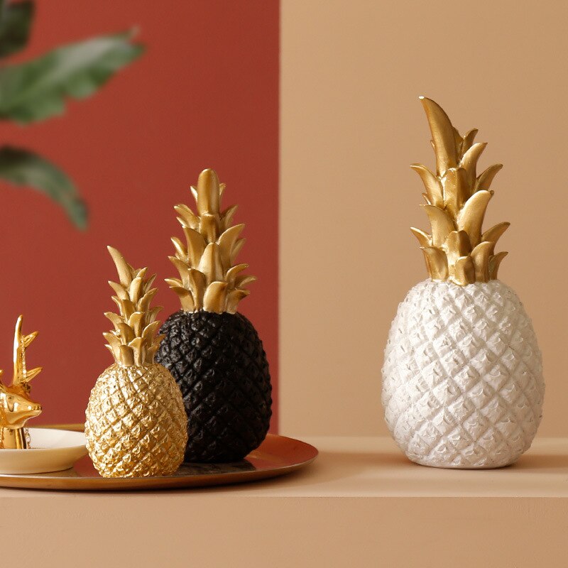 nordisk lys luksus keramisk ananas gyllen hjem stue veranda modell rom myk dekorasjon bryllup