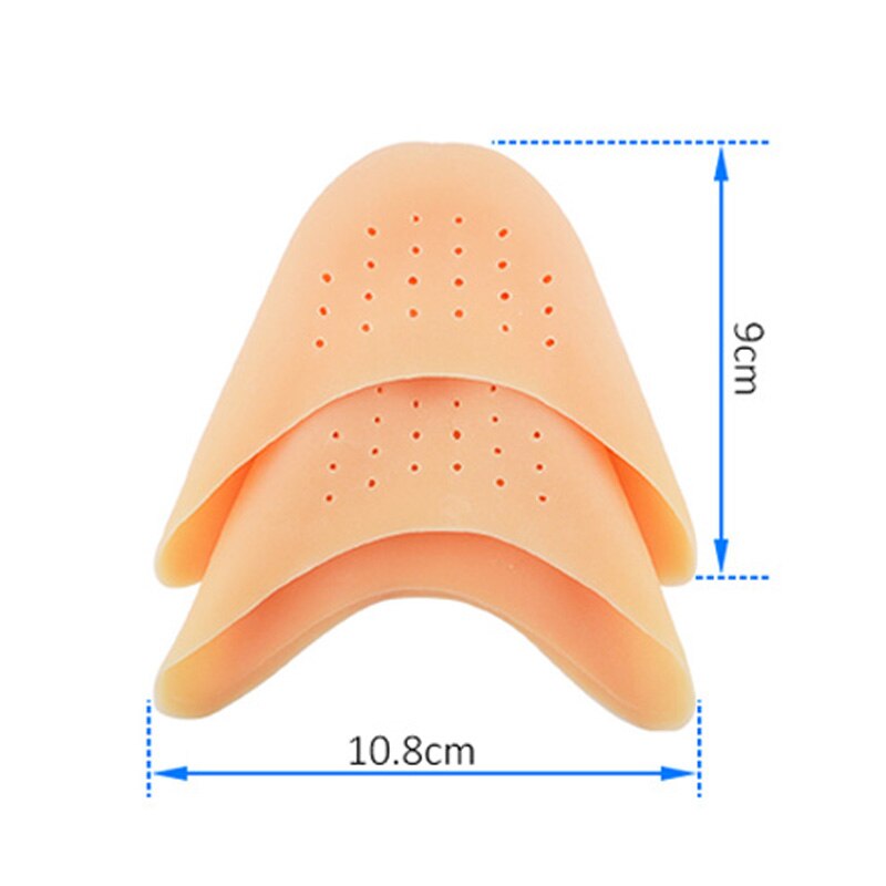 Sunvo-almohadillas de Gel de silicona para puntos de baile, Protector de punta de pie para Ballet, suela con agujero transpirable, insertos absorbentes de golpes