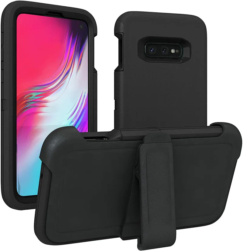 Étui de luxe pour Samsung Galaxy S8 S9 S10 Plus S10E Note 8 9 10, coque rigide antichoc, armure lourde, Otter Defender: Microfibre / Or