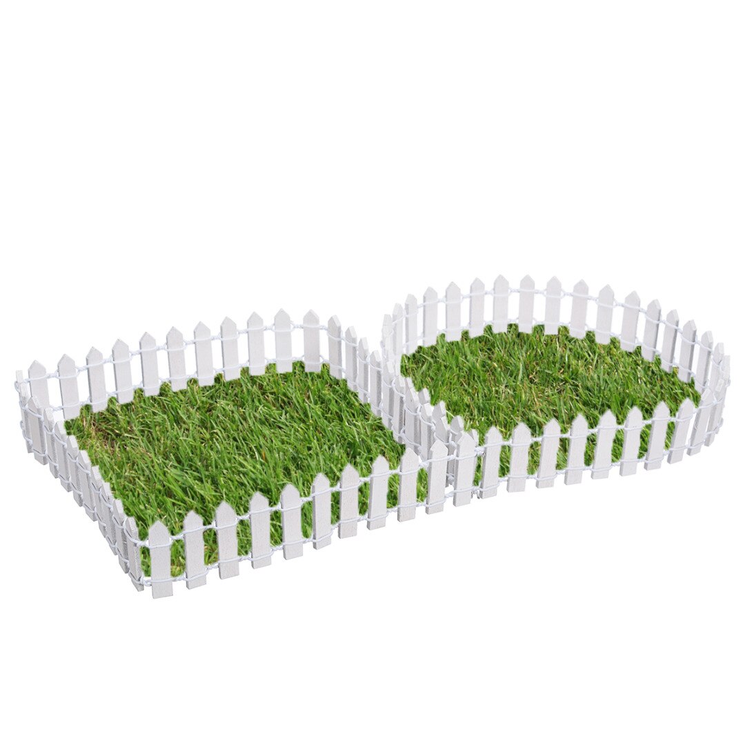 1PC Garden Fence Christmas Scene Layout Fence Miniature Plastic DIY Lawn Garden Decoration Tool 100*5cm/100*3cm