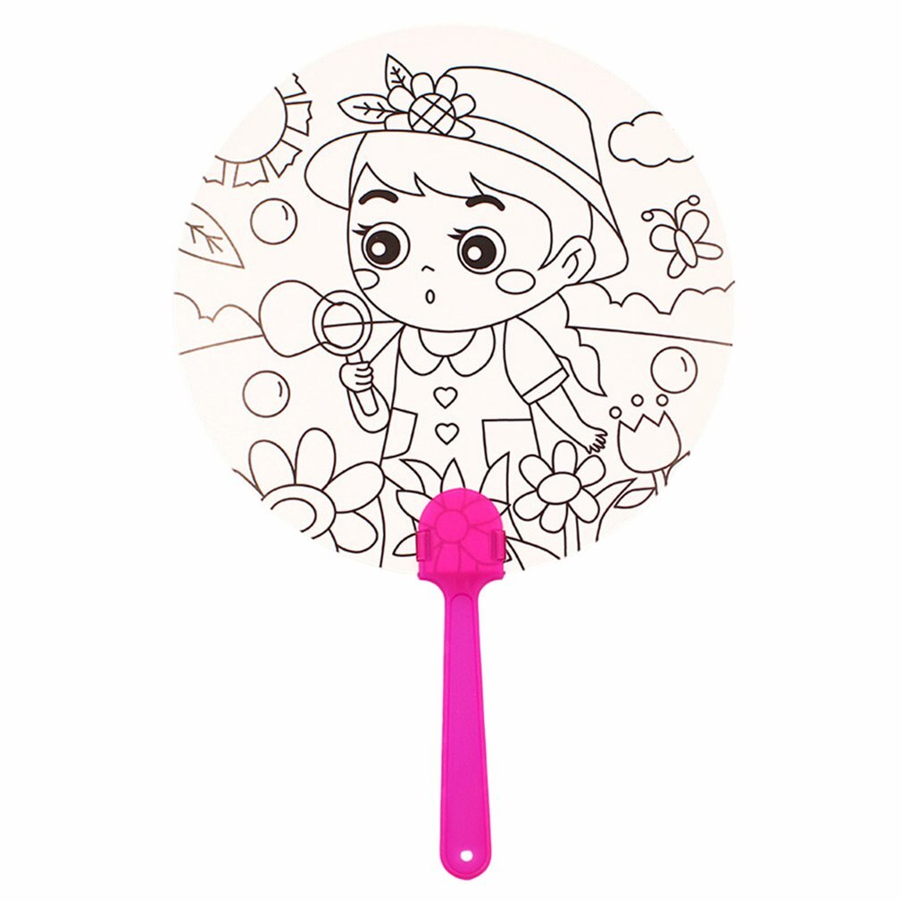 Juguetes De Grafiti de manualidades para niños, abanico de pintura con Borrador de línea, , multicolor, arte Hecho A Mano, artesanía, para niños