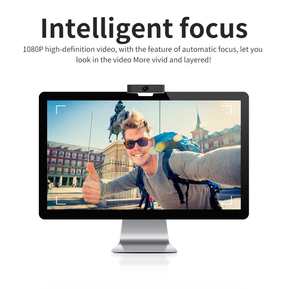 Full HD Webcam 1080P Webcam with Microphone Cameras for Laptop or Desktop Web Camera
