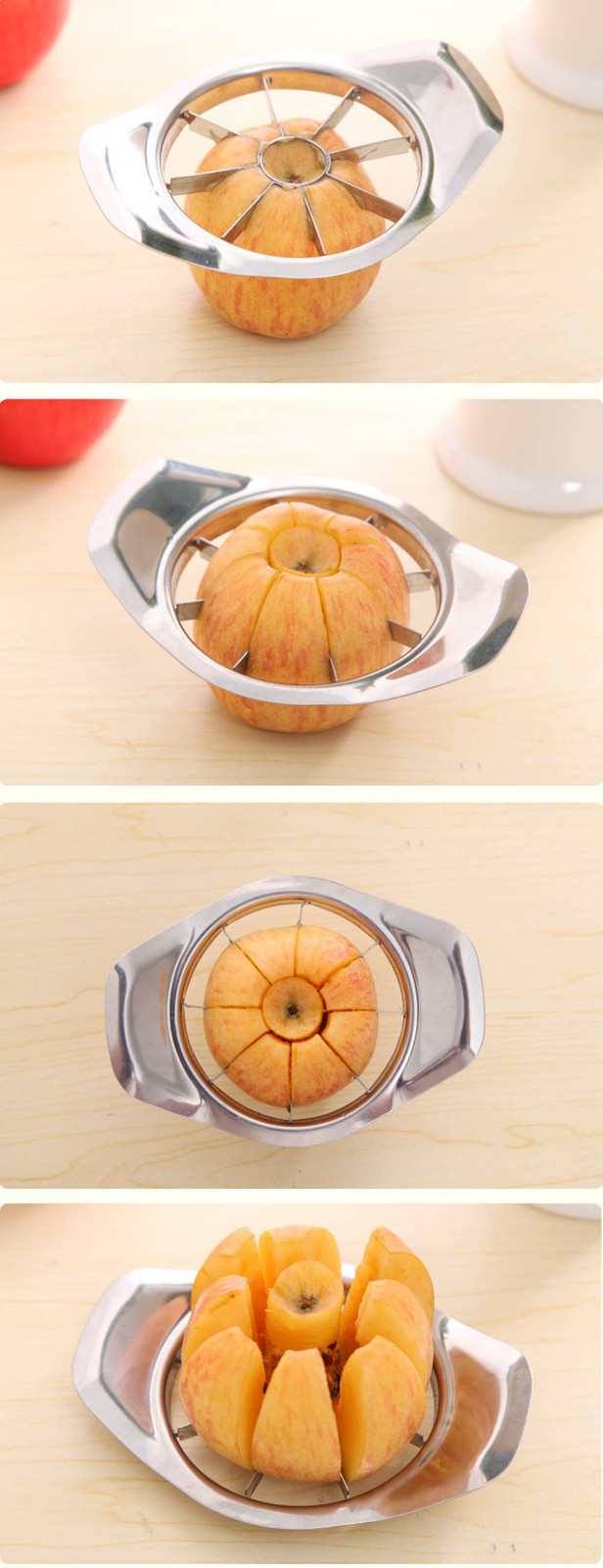 Gekwalificeerde Rvs Fruit Appel Peer Cut Slicer Cutter Divider Dunschiller apple cutter OC18