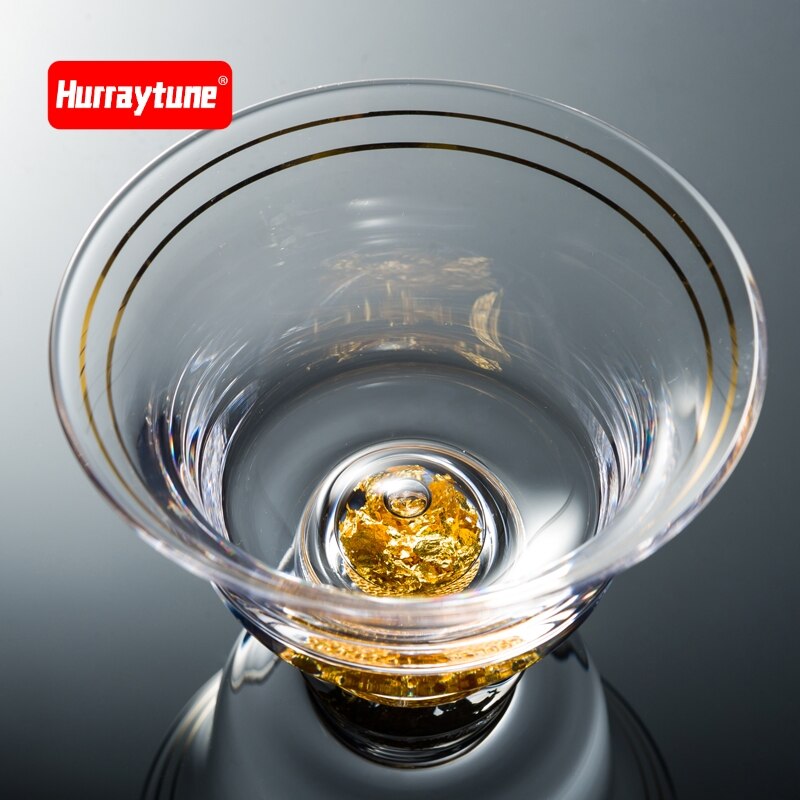 Heat resistant glass, gold covered bowl, tea bowl, thickening large size Kung Fu tea set, transparent tea cup with Phnom Penh.