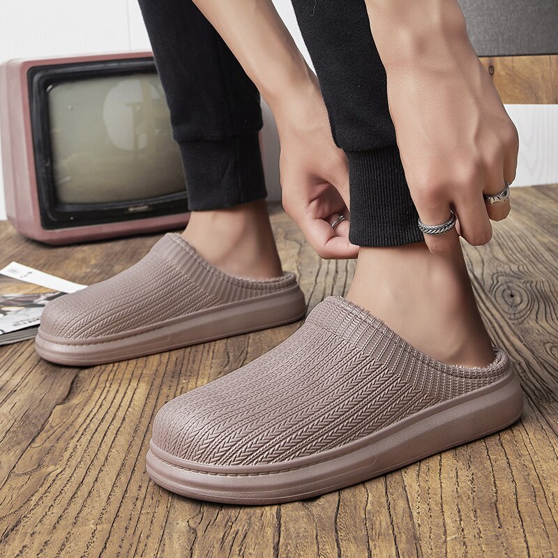 doux pantoufles maison chaussures pour hommes maison en peluche maison pantoufles garder au sandales hommes adulte pantoufle homme hiver chaussures fourrure pantoufles