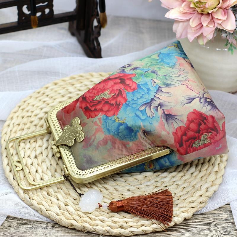 Handgemaakte Vintage Mode Bloemen Telefoon Shell Tassen Chic Lady Chain Vrouwen Schoudertas Crossbody Tassen Tote Vrouwen Handtassen Portemonnees