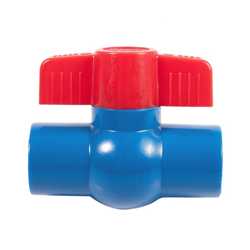 2 Stuks 20Mm Volledige Port Non Slip Handvat Hendel Pvc Kogelkraan Blauw Rood
