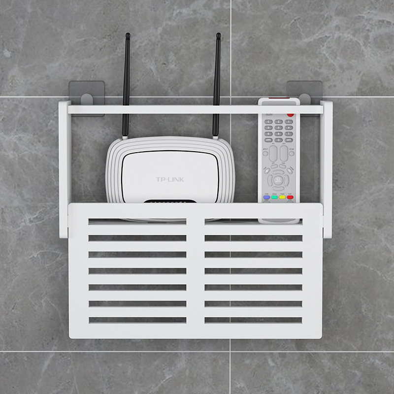 Étagère murale multifonction pour routeur Wifi, boîte de rangement pour alimentation de câble et support de fil, boîte de support de prise en bois et en plastique, bacs