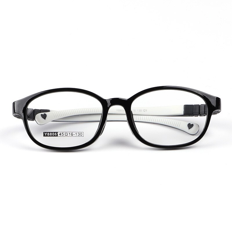 Gafas cuadradas para adolescentes, lentes ópticas para miopía, con marco de ambliopía, graduadas, antirreflectantes, TR90, para ordenador: C1Black White