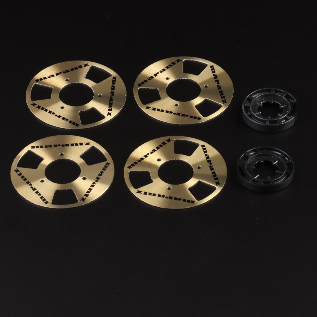 DIY Homemade (Aluminum) Reel To Reel Cassette for Audio Recording Cassette Tape - Gold Silver (Pack of 4 Reels + 2 Wheel): PURPLE