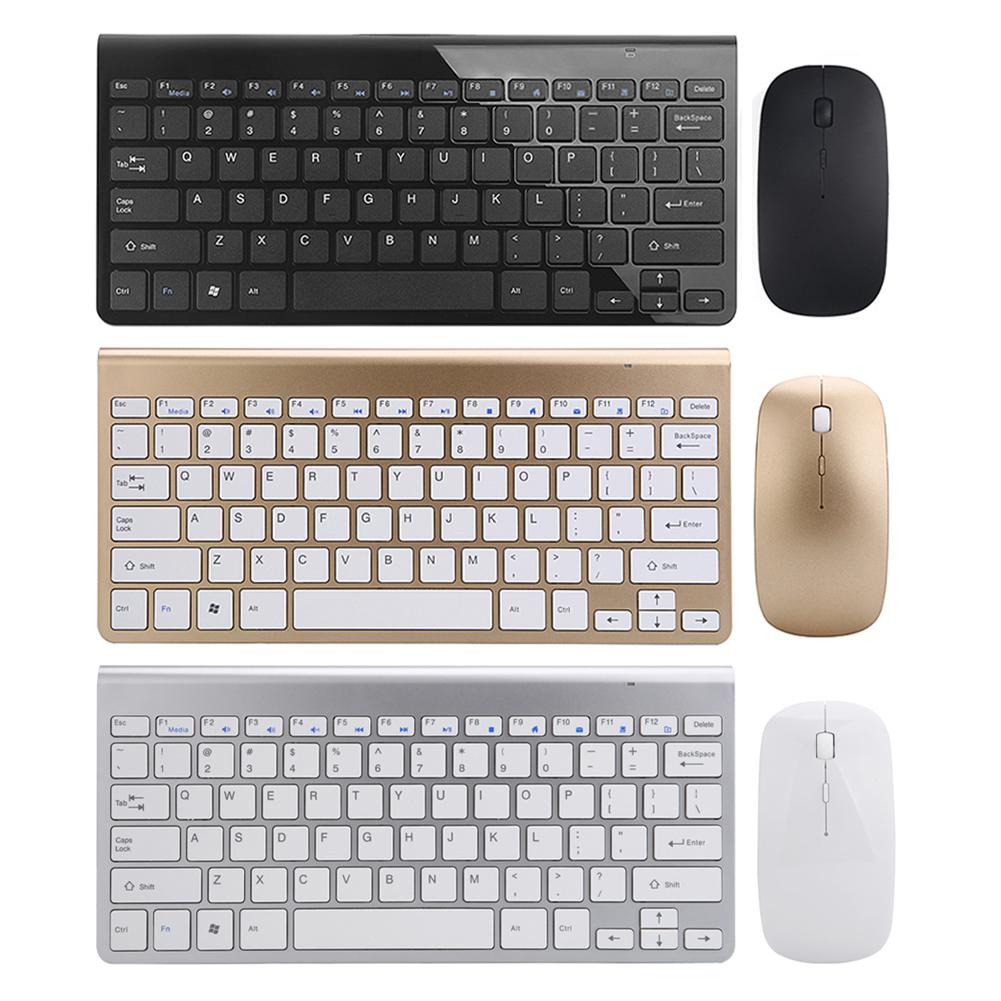 2.4GHz Multimedia Buttons Ergonomic Combo Mini Home Keyboard Mouse Set Wireless Ultra Thin Gaming Optical Non Slip Sensitive