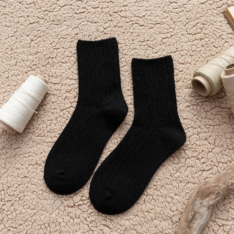 Moda zimowe skarpetki damskie długie skarpetki dziewczyny Korea styl kolor oddychające zwykły bawełniane skarpetki dama retro ciepłe długie wysokie jakości