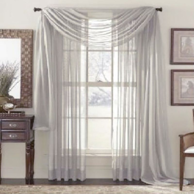1pc 100*200cm Neue Einfarbig Voile Schiere Vorhang Panel Fenster Vorhänge Europa Fenster Tüll Vorhänge Wohnzimmer zimmer Dekoration: NO. 4