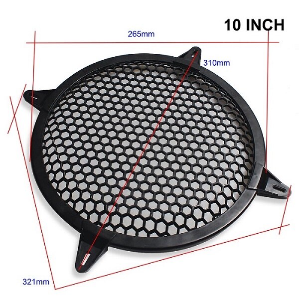 4/6/8/10/12 ZOLL Kunststoff Rahmen Bühne Sound Lautsprecher Mesh Schutz Gehäuse Netto Abdeckung lautsprecher Zubehör: 10 INCH