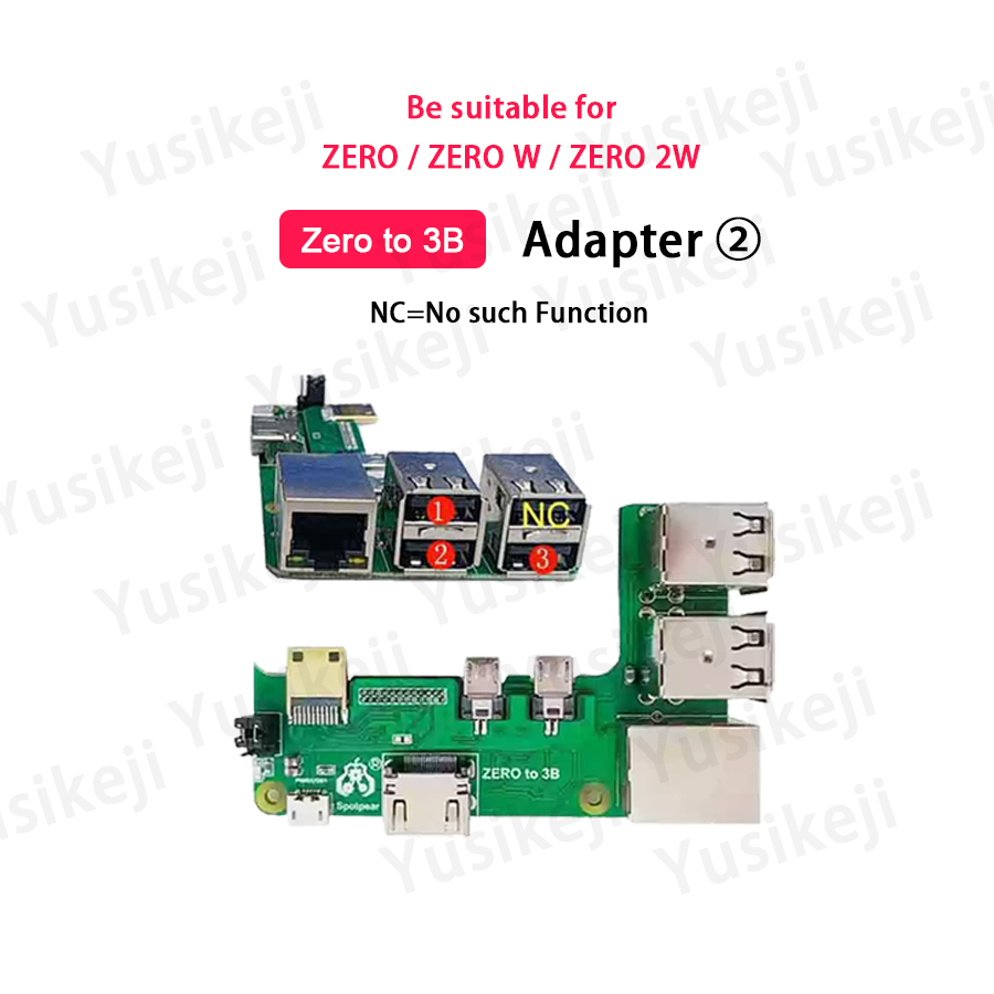 Raspberry Pi Zero naar Raspberry Pi 3B/4B/5 adapter, ZERO ZERO W ZERO 2W adapter, Raspberry Pi-adapter: Bundel 2
