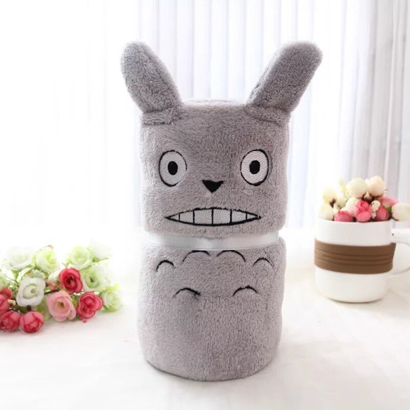 Børnehave baby dyr rulle tæppe dejlig koral bunke børn tegneserie aircondition tyndt tæppe til snaps eller sommer: Totoro