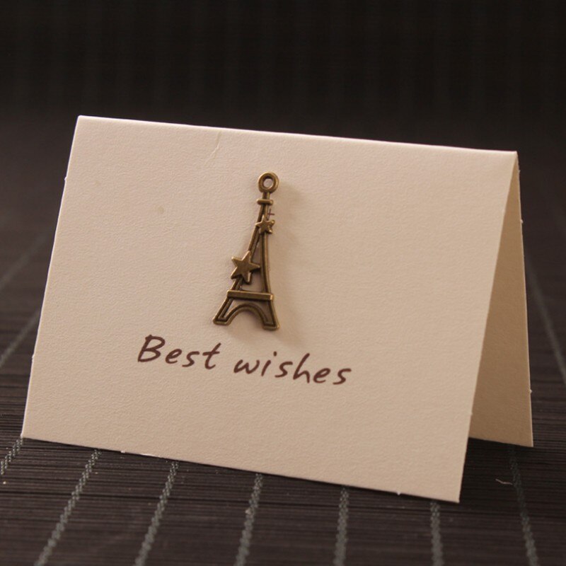 1SET Greeting card with envelope Folding cards MINI DIY Wedding invitation card message