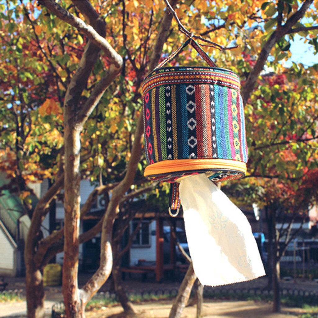 Rund toiletpapir opbevaringsholder rulle kuffert hjem udendørs camping telt kasser tissue cover hængende bøjle poser badeværelse eller køkken