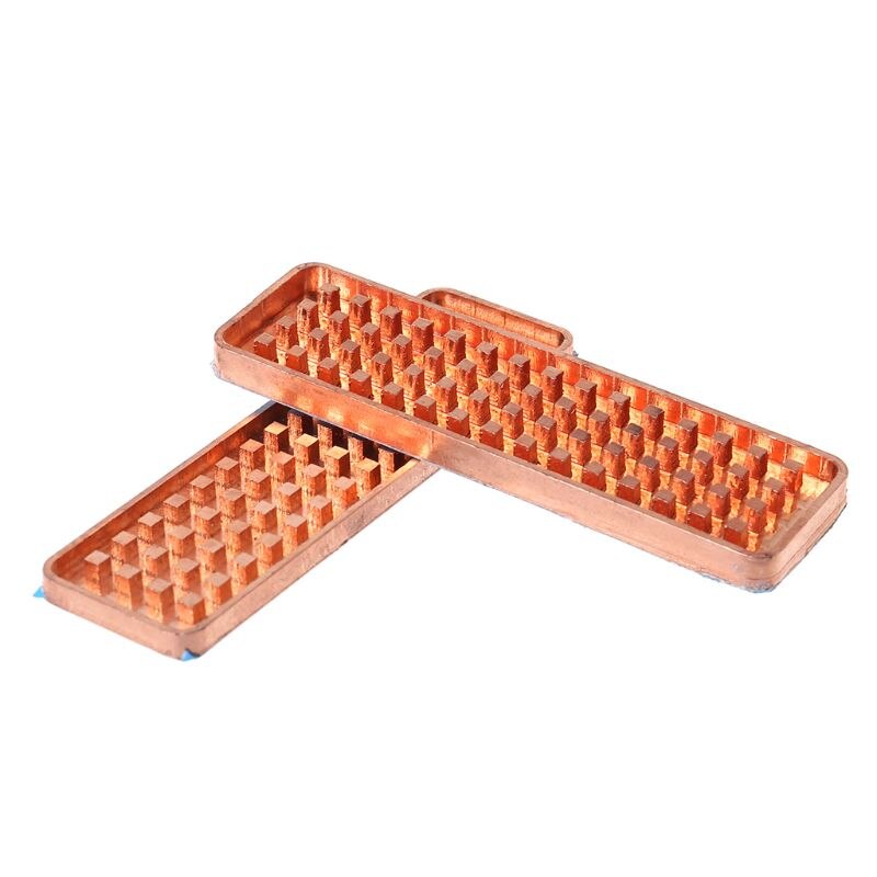 Copper NVME NGFF M.2 Heat sink 2280 SSD Metal Sheet Thermal Conductivity Silicone Wafer Cooling Fan M2 Heatsink