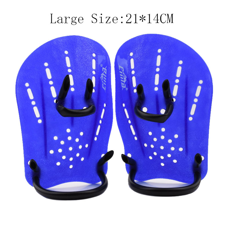 Surfen Duikuitrusting Mannen Vrouwen Zwemmen Paddle Kids Vinger Palm Hand Handschoenen Dragen Siliconen Zwemmen Vinnen Krachttraining: Blue Size L