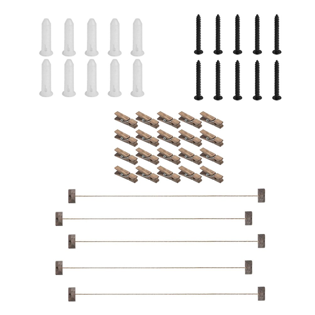 1 Set DIY Wall Art Decor Hanging Photo Display String Pictures Collage Frame