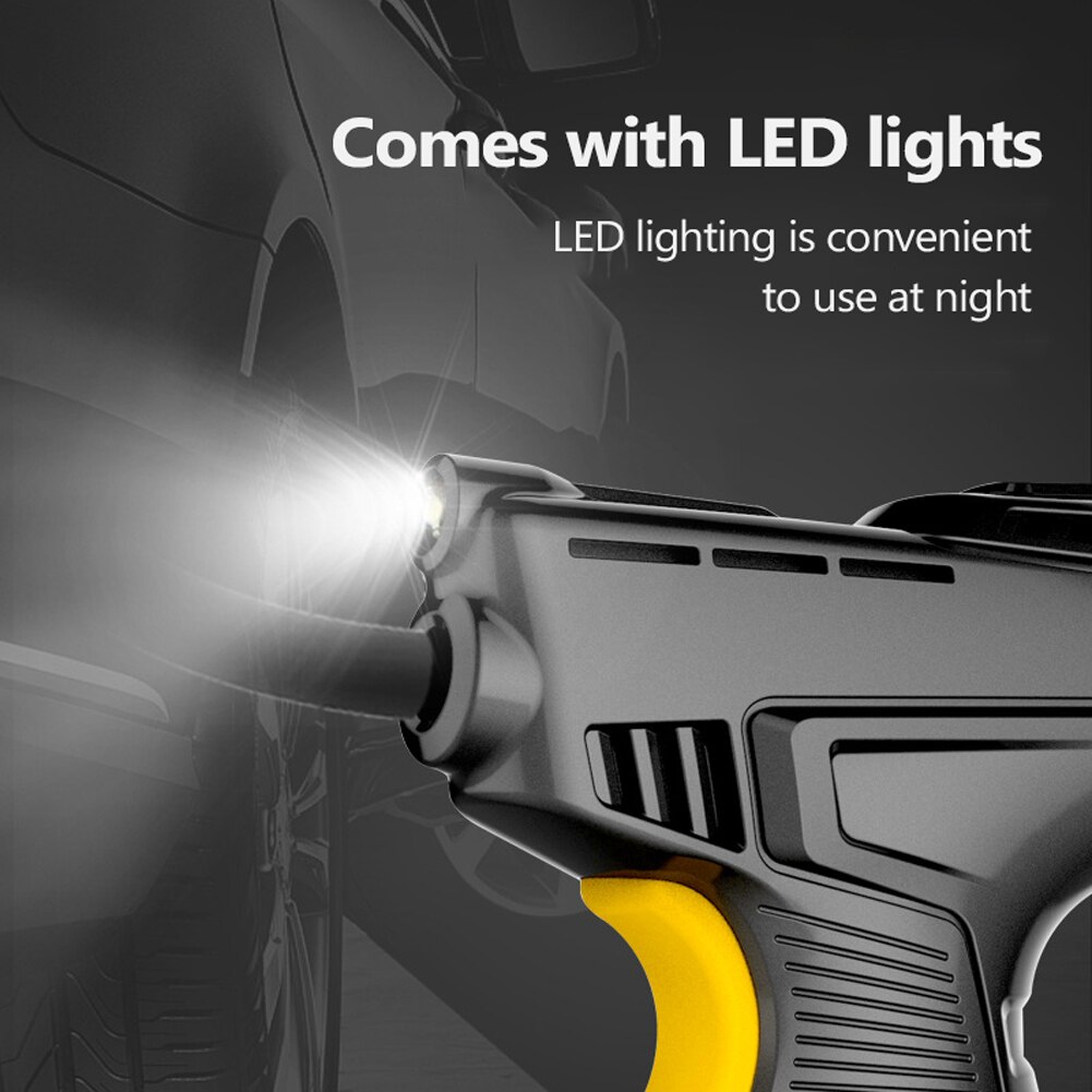 120W Wireless Car Air Compressor Handheld USB Rechargeable Tire Inflator Digital Display Inflatable Pump Pressure Gauge