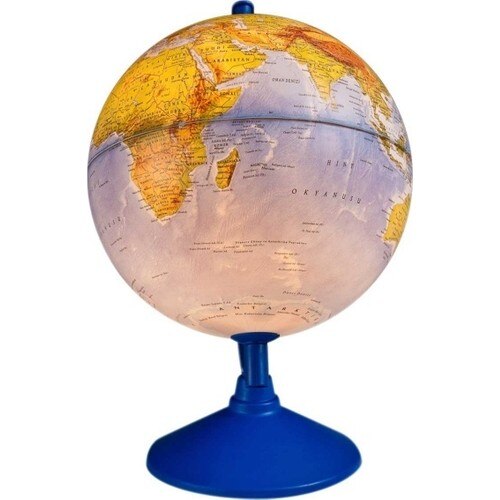 Mappa del mondo scrivibile fisica illuminata objekactive (politica fisica) 30cm 41303