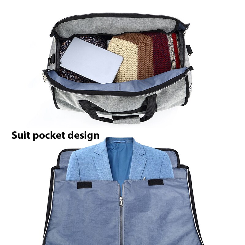 50l multi-função em camadas saco de ginásio para homem mulher sapatos compartimento transportar bolsa de ombro sacos de viagem mochila