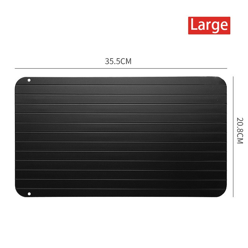 Placa de descongelación rápida portátil de aluminio, bandeja para descongelar carne fresca y saludable, utensilios para comida, herramientas de cocina, 1 unidad