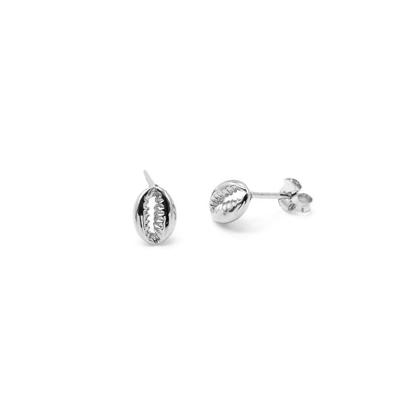 Pendientes Plata de Ley 925 100% auténtica de Mujer Huggies pequeños con tachuelas para aniversario de boda: silver color4