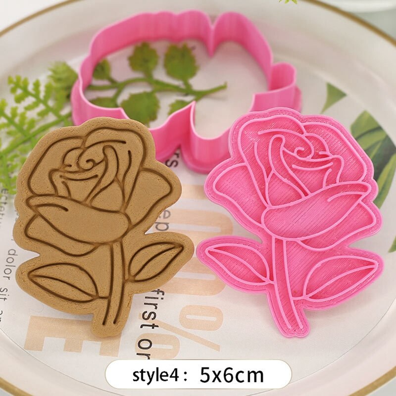 Wedding Valentine Cartoon Cookie Cutter Mould Biscuit DIY Mold angel Heart cake rose Shape Cutter Baking Tools: style 7