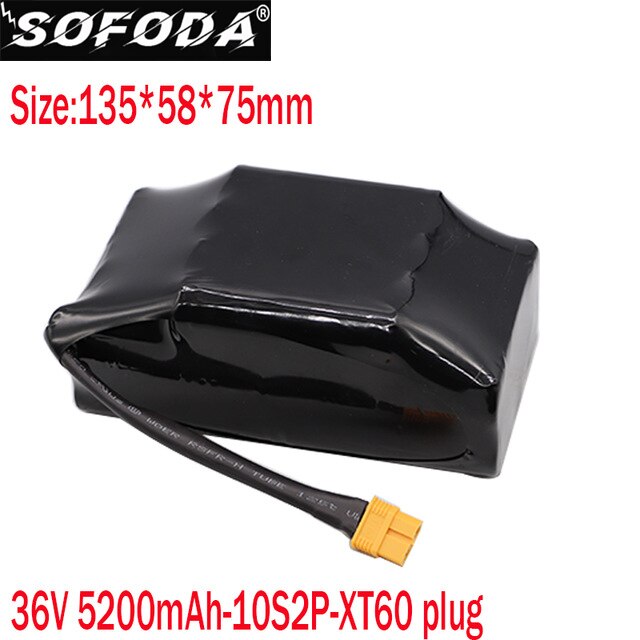 SOFODA 36V 6.0AH 5.2AH 4.4AH rechargeable li-ion battery pack lithium ion for electric self balance scooter hoverboard unicycle: 36V5.2Ah