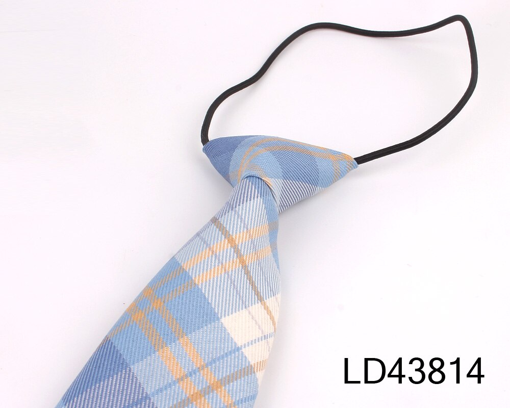 Rubberen stropdassen voor jongens meisjes mode overhemd geruite stropdas kinderen kleine stropdas eenvoudige geruite studentenstropdas voor feeststropdas Gravata: Bruin