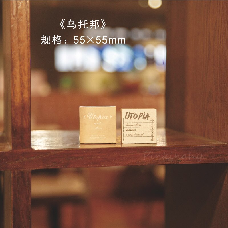 Retro English Library series decoration stamp wooden Round rubber stamps for scrapbooking stationery DIY craft standard seal: 2