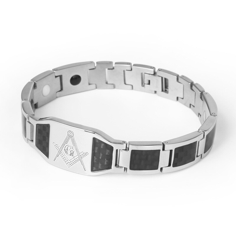 MADALENA SARARA Prämie Titan Stahl Faser Kohlenstoff Energie Armbinde Germanium Magneten Negativ Ionen Intarsien Gesund Für Körper