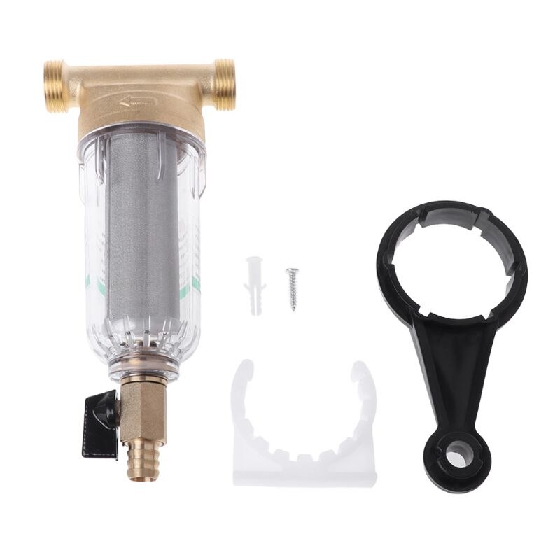 6 Points Front Purifier Copper Lead Water Filter Home Dust Stainless Mesh Faucet A0NC