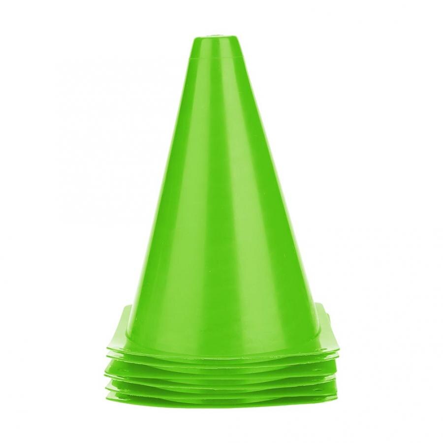 6pcs/pack Football Training Cone 18cm Soccer Training Cone Football Barriers Plastic Marker Holder Accessory Tranning Equipment: Green