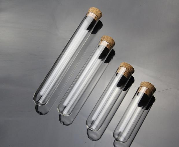20 st klar 40*200mm glas provrör med kork rund botten alla storlekar tillgängliga