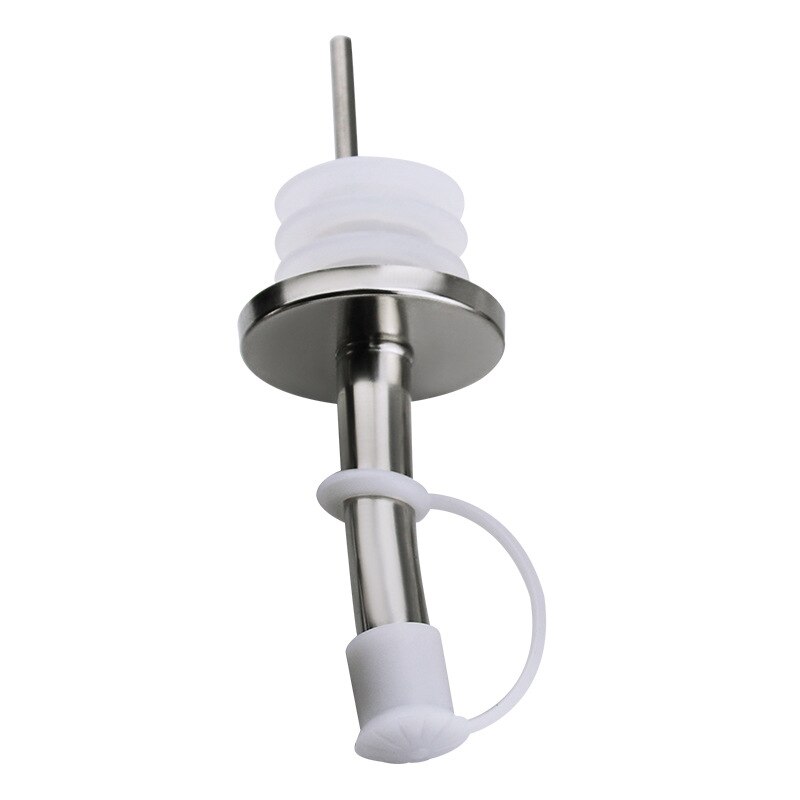Stainless steel wine Olive Oil Pourer Dispenser Spout Glass Bottle Pourer With Cap Kitchen Accessories: C2 Curved