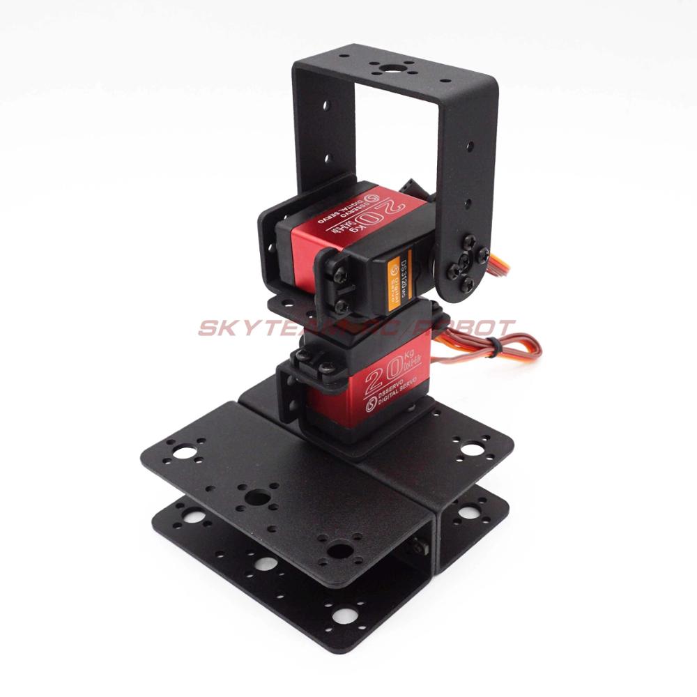 Rotory Draaibare Digitale Servo Platfm 2DOF Servo Robot Arm Camera Track Platform Met Digitale Servo Metallic Bouw