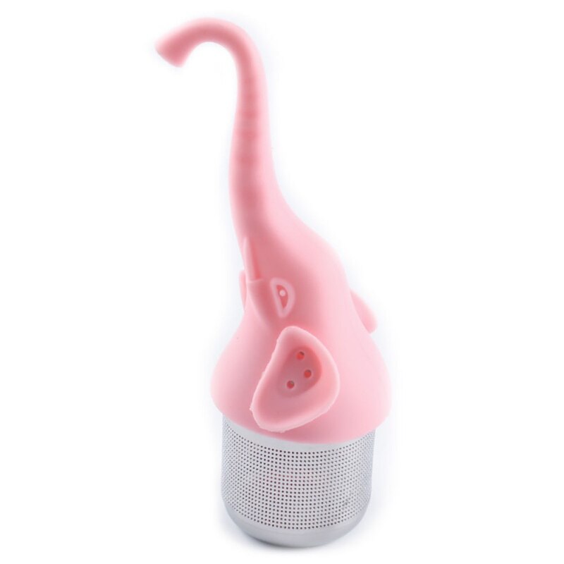 Thee Zetgroep Theepot Filter Leuke Olifant Siliconen Filter Voor Thee & Koffie Kruiden Filter Diffuser Drinkware Keuken Accessoires: B-pink