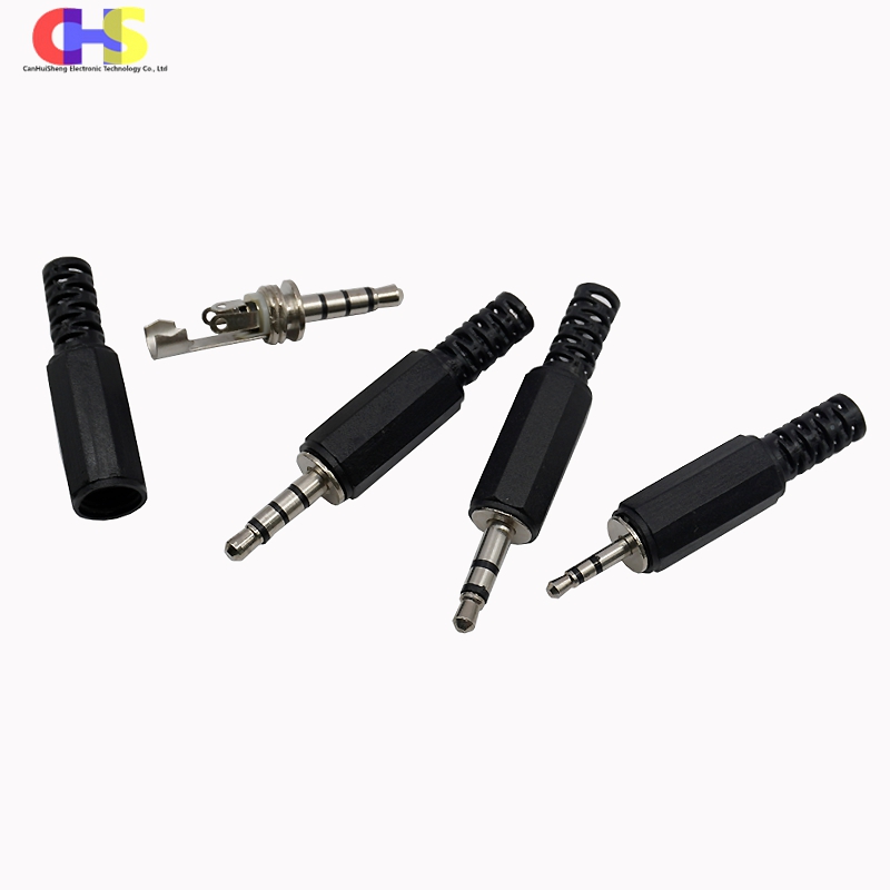 5 piezas, Enchufe macho de Audio para auriculares, conector para micrófono, 2,5mm/3,5mm, 2,5/3,5 secciones, 3/4